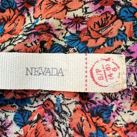 Lightweight Floral Peplum Top - Flowy & Chic! - Nevada Size S - Picture 6 of 9